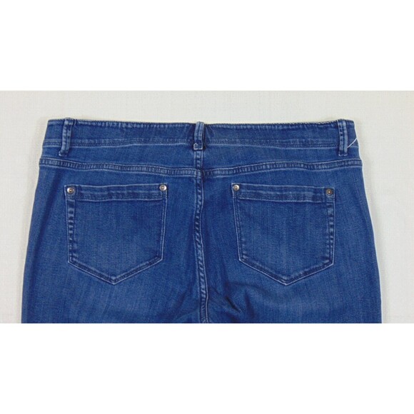J Jill Denim Jeans Womens Size 14 Authentic Fit Slim Ankle Dark Wash Casual Blue - Picture 8 of 9